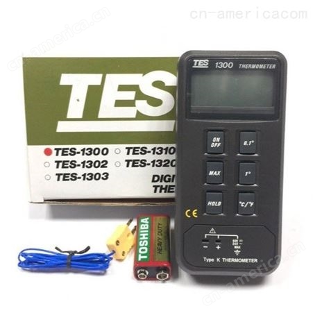 中国台湾泰仕 TES1300 测温仪双通道温度表 TES1303 温度计工业高温计