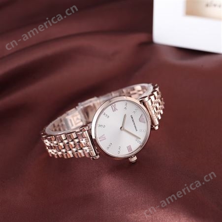阿玛尼(Emporio Armani) 时尚腕表简约钢带石英女手表AR11059