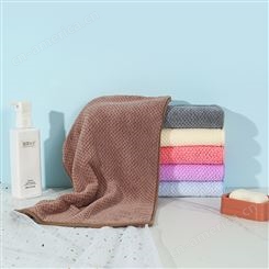 珊瑚绒素色毛巾浴巾套装柔软吸水洗脸巾家居日用情侣洗漱二件套