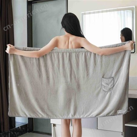 慕熹女款家用洗浴毛巾新款抹胸 厚款裹胸浴裙 可穿浴巾