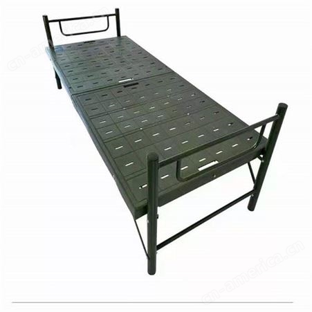 多工能吹塑折叠床 军绿色折叠床 抗摔折叠双人指挥桌