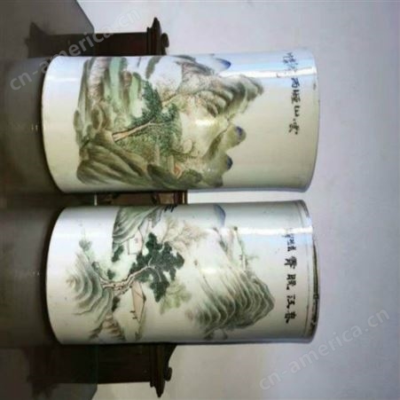 上海市老瓷器水盂回收   杨浦区老文房用品收购收藏
