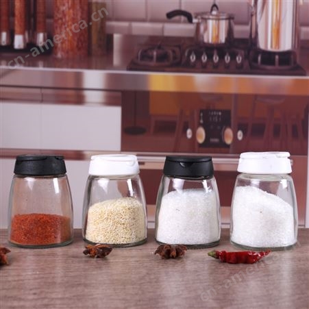 日式玻璃调料瓶 家用调味罐胡椒粉瓶盐味精分装瓶 烧烤便携撒料瓶