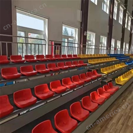 华丽体育体育场看台电动伸缩座椅室外活动固定座椅篮球场中空塑料观众坐席