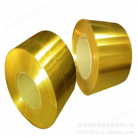 进口半硬高精黄铜带 端子厚度0.64电池弹片高硬度C2680环保黄铜带