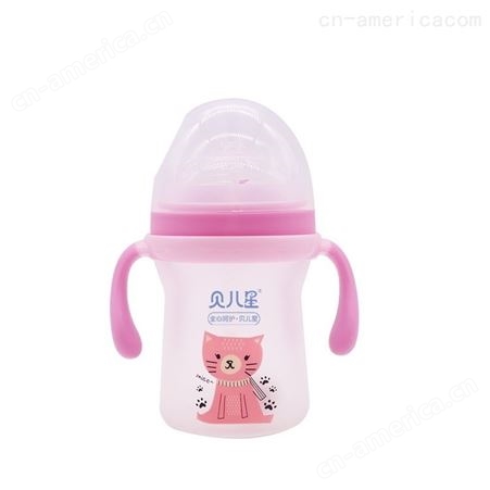 婴儿双手柄高硼硅奶瓶硅胶套奶瓶奶嘴大口径母婴儿童奶瓶硅胶奶嘴