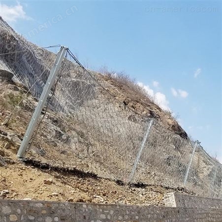 被动边坡防护网 应用于河道山坡岩石边防土工自护  易施工 寿命长