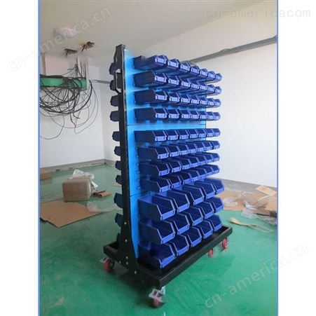 天津华奥西物料整理架厂家设计定做双面物料整理架可移动