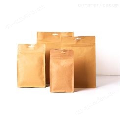 龙之泰包装 销售牛皮纸自封袋 干果零食自立食品包装袋