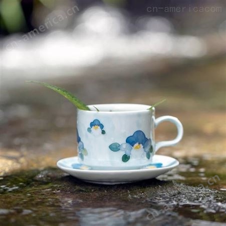 文艺创意陶瓷 骨瓷咖啡杯 办公室咖啡早餐带手柄水杯 ins风咖啡用品